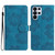 Samsung Galaxy S26 Ultra 5G Flower Embossing Pattern Leather Phone Case - Blue