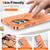Samsung Galaxy S26 Ultra 5G Frosted Magnetic Holder Phone Case with Screen Protector - Orange