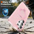 Samsung Galaxy S26 Ultra 5G Frosted Magnetic Holder Phone Case with Screen Protector - Pink