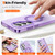 Samsung Galaxy S26 Ultra 5G Frosted Magnetic Holder Phone Case with Screen Protector - Purple