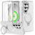 Samsung Galaxy S26 Ultra 5G Frosted Magnetic Holder Phone Case with Screen Protector - Transparent