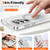 Samsung Galaxy S26 Ultra 5G Frosted Magnetic Holder Phone Case with Screen Protector - Transparent