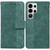 Samsung Galaxy S26 Ultra 5G Geometric Embossed Leather Phone Case - Green