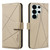 Samsung Galaxy S26 Ultra 5G Geometric Pattern RFID Leather Phone Case - Beige