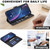 Samsung Galaxy S26 Ultra 5G Geometric Pattern RFID Leather Phone Case - Black