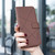 Samsung Galaxy S26 Ultra 5G Geometric Pattern RFID Leather Phone Case - Brown