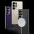 Samsung Galaxy S26 Ultra 5G GKK Large Camera Hole Metal Paint Skin Feel Vegan Leather Magnetic Phone Case - Black