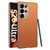 Samsung Galaxy S26 Ultra 5G GKK Large Camera Hole Metal Paint Skin Feel Vegan Leather Phone Case, Without Pen - Orange