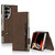 Samsung Galaxy S26 Ultra 5G GKK Matte Leather Large Hole Flip Phone Case - Brown
