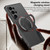 Samsung Galaxy S26 Ultra 5G GKK Metal Paint Skin Feel Leather Magnetic Phone Case With Rotating Holder, Not Included Pen - Titanium Shadow Black