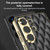 Samsung Galaxy S26 Ultra 5G GKK Plating Leather Rhombus Texture Phone Case - Black