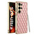Samsung Galaxy S26 Ultra 5G GKK Plating Leather Rhombus Texture Phone Case - Pink