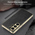 Samsung Galaxy S26 Ultra 5G GKK Plating Leather Silver Brocade Phone Case - Silver Brocade Pink