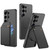 Samsung Galaxy S26 Ultra 5G GKK Skin Feel Leather Magnetic Card Bag Holder Split Phone Case - Black