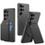 Samsung Galaxy S26 Ultra 5G GKK Skin Feel Leather Magnetic Card Bag Holder Split Phone Case - Carbon Fiber