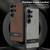 Samsung Galaxy S26 Ultra 5G GKK Triumph Ultra-Thin Frosted Leather Phone Case with Holder - Black