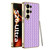 Samsung Galaxy S26 Ultra 5G GKK Weave Texture Electroplating PU Protective Phone Case - Purple