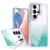Samsung Galaxy S26 Ultra 5G Glitter Gradient Magnetic Lens Frame Holder Phone Case - Lake Green