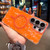 Samsung Galaxy S26 Ultra 5G Gold-plated Shell Texture Magnetic Phone Case - Orange