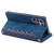 Samsung Galaxy S26 Ultra 5G Grid Texture Zipper Leather Phone Case with Lanyard - Blue