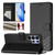 Samsung Galaxy S26 Ultra 5G Honeycomb Embossing RFID Leather Phone Case - Black