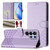 Samsung Galaxy S26 Ultra 5G Honeycomb Embossing RFID Leather Phone Case - Light Purple
