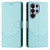 Samsung Galaxy S26 Ultra 5G Honeycomb Embossing RFID Leather Phone Case - Mint Green