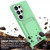 Samsung Galaxy S26 Ultra 5G Integrated Card Bag Solid Color Liquid Silicone Phone Case Gen2 with Short Lanyard - Green