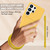 Samsung Galaxy S26 Ultra 5G Integrated Card Bag Solid Color Liquid Silicone Phone Case Gen2 with Short Lanyard - Yellow