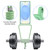 Samsung Galaxy S26 Ultra 5G Integrated Card Bag Solid Color Liquid Silicone Phone Case with Lanyard - Green