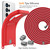 Samsung Galaxy S26 Ultra 5G Integrated Card Bag Solid Color Liquid Silicone Phone Case with Lanyard - Red