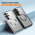 Samsung Galaxy S26 Ultra 5G Irregular Alloy Frame Fosted Translucent MagSafe Phone Case - White