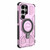 Samsung Galaxy S26 Ultra 5G J-20 Solid Color MagSafe Magnetic TPU+PC Phone Case - Pink