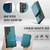 Samsung Galaxy S26 Ultra 5G JEEHOOD J05 Business Magnetic Style RFID Leather Phone Case - Blue Green