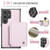 Samsung Galaxy S26 Ultra 5G JEEHOOD J05 Business Magnetic Style RFID Leather Phone Case - Pink