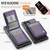 Samsung Galaxy S26 Ultra 5G JEEHOOD J06 British Style RFID MagSafe Card Bag PU Phone Case - Purple