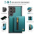 Samsung Galaxy S26 Ultra 5G JEEHOOD J12 Exquisite RFID MagSafe Zipper Card Bag Phone Case - Green