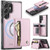 Samsung Galaxy S26 Ultra 5G JEEHOOD J12 Exquisite RFID MagSafe Zipper Card Bag Phone Case - Pink