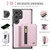 Samsung Galaxy S26 Ultra 5G JEEHOOD J12 Exquisite RFID MagSafe Zipper Card Bag Phone Case - Pink