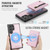 Samsung Galaxy S26 Ultra 5G JEEHOOD J12 Exquisite RFID MagSafe Zipper Card Bag Phone Case - Pink