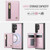 Samsung Galaxy S26 Ultra 5G JEEHOOD J12 Exquisite RFID MagSafe Zipper Card Bag Phone Case - Pink