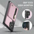 Samsung Galaxy S26 Ultra 5G JEEHOOD J12 Exquisite RFID MagSafe Zipper Card Bag Phone Case - Pink