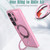 Samsung Galaxy S26 Ultra 5G Kalebol MagSafe Metal Ring Holder Phone Case - Cherry Blossom Pink