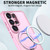 Samsung Galaxy S26 Ultra 5G Kalebol MagSafe Metal Ring Holder Phone Case - Cherry Blossom Pink