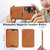 Samsung Galaxy S26 Ultra 5G Kalebol Slim MagSafe Ring Magnetic Card Bag Leather Phone Case - Brown