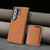 Samsung Galaxy S26 Ultra 5G Kalebol Slim MagSafe Ring Magnetic Card Bag Leather Phone Case - Brown