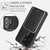 Samsung Galaxy S26 Ultra 5G Kalebol Slim MagSafe Ring Magnetic Card Bag Side Sticker Leather Phone Case - Black