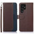 Samsung Galaxy S26 Ultra 5G KHAZNEH Litchi Texture Leather RFID Phone Case - Brown