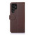 Samsung Galaxy S26 Ultra 5G KHAZNEH Litchi Texture Leather RFID Phone Case - Brown