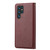 Samsung Galaxy S26 Ultra 5G Knead Skin Texture Flip Leather Phone Case - Wine Red